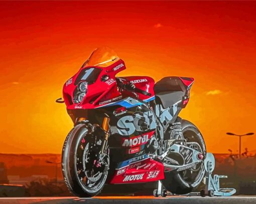 Red Suzuki Gsxr Paint By Numbers