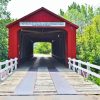 Red Covered Bridge Paint By Numbers