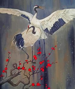 Red Crowned Cranes Paint By Numbers