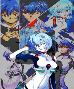 Rei Ayanami Character Paint By Numbers