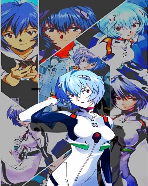 Rei Ayanami Character Paint By Numbers