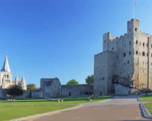 Rochester Castle Building Paint By Numbers