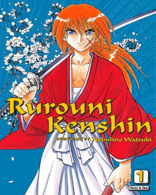 Rurouni Kenshin Vintage Anime Poster Paint By Numbers