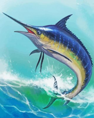 Sailfish Fish Art Paint By Numbers