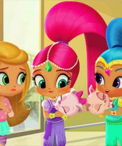 Shimmer And Shine Animation Characters Paint By Numbers