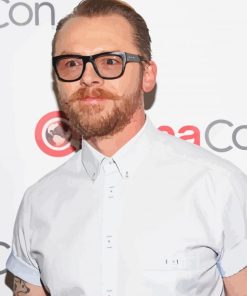 Simon Pegg With Glasses Paint By Numbers