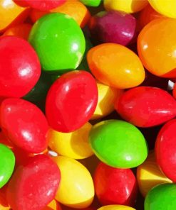 Skittles Candies Paint By Numbers