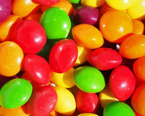 Skittles Candies Paint By Numbers