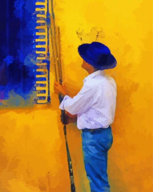 Spanish Man In Blue Hat Paint By Numbers