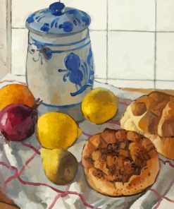 Still Life Bread And Fruit Paint By Numbers