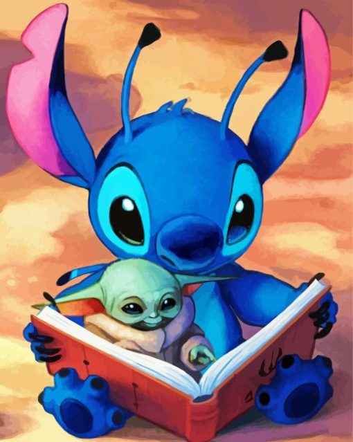 Stitch Grogu Paint By Numbers