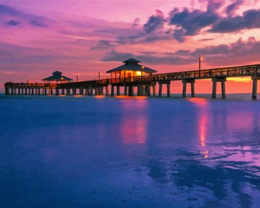 Sunset Fort Myers Beach Paint By Numbers