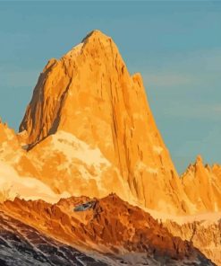 Sunset In Fitz Roy Mountain In South America Paint By Number