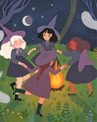 The Dancing Witches Paint By Numbers