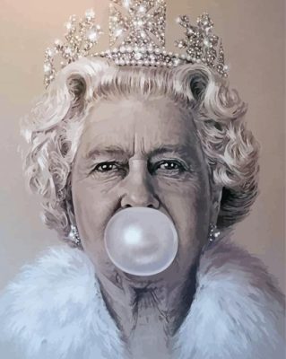 The Queen Elizabeth Blowing Bubble Paint By Numbers