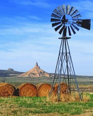 The Western Windmill Paint By Numbers