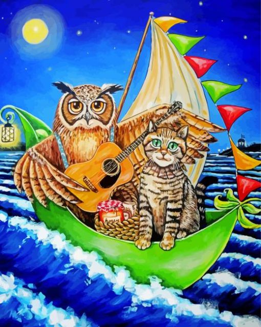 The Owl And The Pussycat Art Paint By Numbers