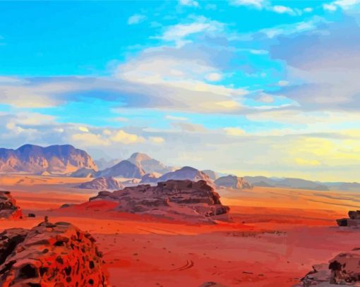 The Wadi Rum Desert Paint By Numbers