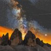 Tre Cime Di Lavaredo Sky At Night Paint By Numbers