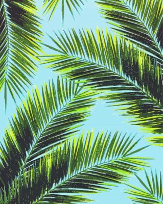 Tropical Palm Leaves Paint By Numbers