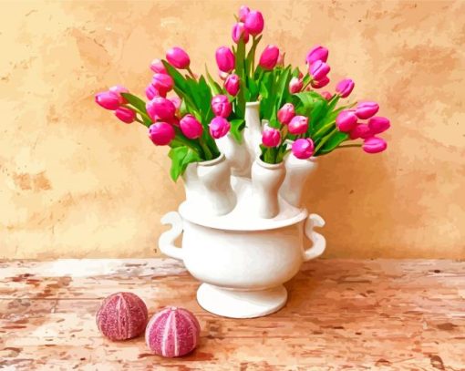 Tulips Vase Paint By Numbers