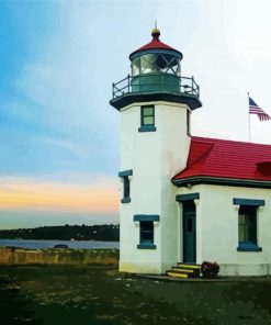 US Washington Puget Sound Lighthouse Paint By Numbers