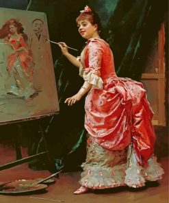 Victorian Girl Painter Paint By Numbers