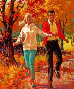 Vintage Autumn Couple Paint By Numbers