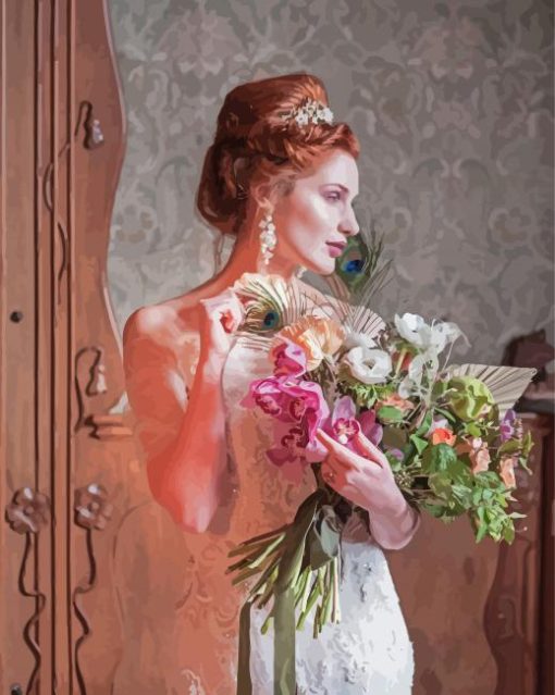 Vintage Wedding Bride Paint By Numbers