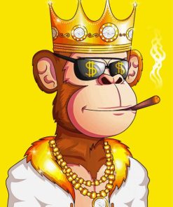 Wealthy Monkey Smoking Paint By Numbers