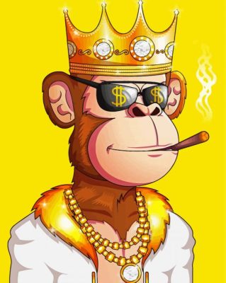 Wealthy Monkey Smoking Paint By Numbers