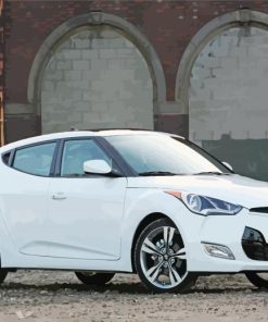 White Hyundai Veloster Paint By Numbers