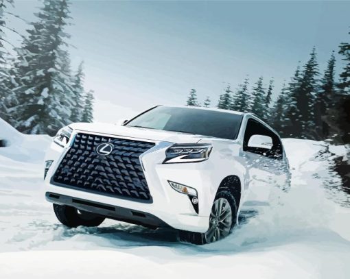 White Lexus Gx Paint By Numbers