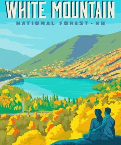 White Mountains Poster Paint By Numbers