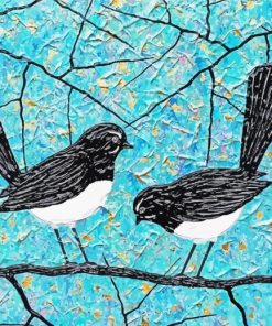 Willie Wagtail Birds Art Paint By Numbers