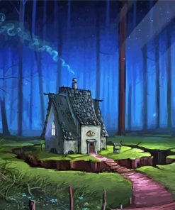 Wizards Cottage In Forest Paint By Numbers