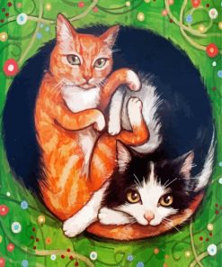 Yin Yang Cats Art Paint By Numbers