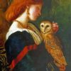 Young Girl With Owl Paint By Numbers