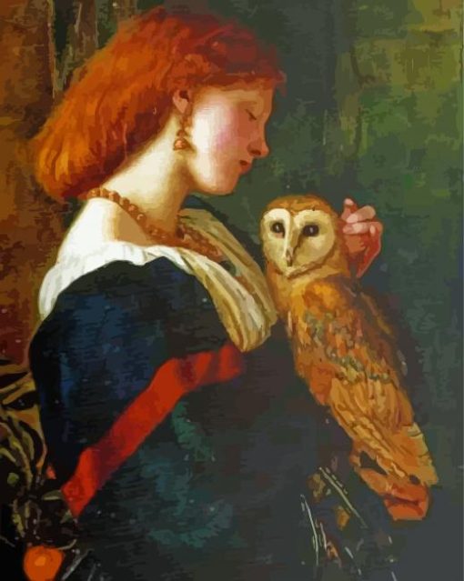 Young Girl With Owl Paint By Numbers