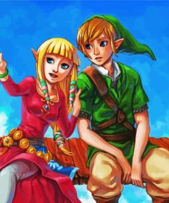 Zelda And Link Hero Paint By Numbers