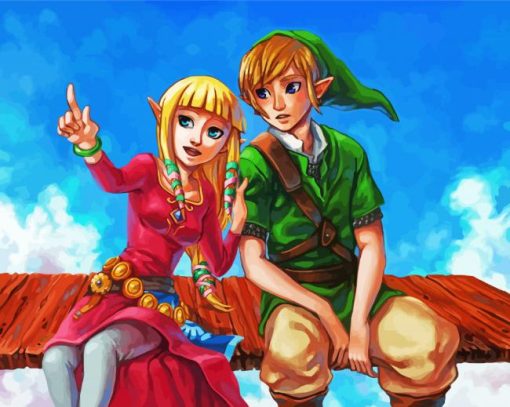 Zelda And Link Hero Paint By Numbers