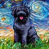 Abstract Black Goldendoodle Paint By Numbers