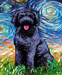 Abstract Black Goldendoodle Paint By Numbers