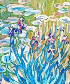 Abstract Irises By Monet Paint By Numbers