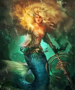 Abstract Blonde Mermaid Paint By Numbers