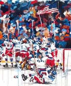 Abstract Miracle On Ice Paint By Numbers