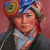 Abstract Tibet Girl Paint By Numbers