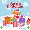 Adorable Christmas Fox Paint By Numbers