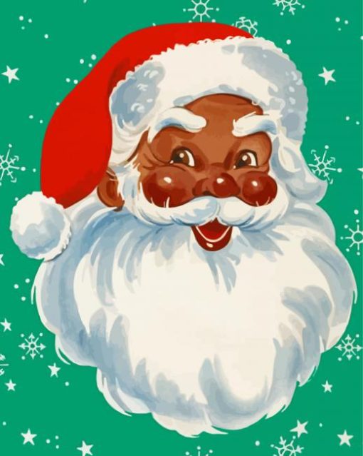 Aesthetic Black Santa Art Paint By Numbers