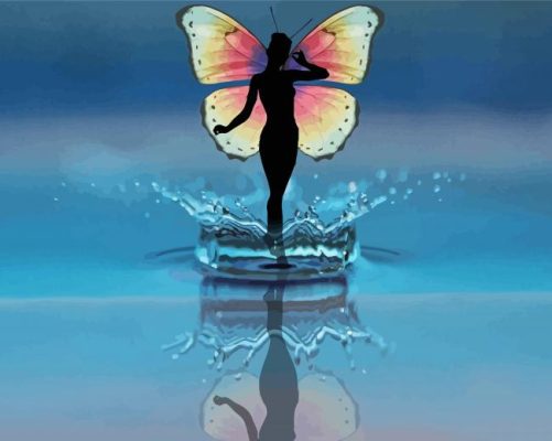 Aesthetic Butterfly On Water Paint By Numbers